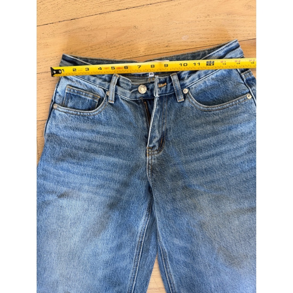 Sky Dolls Tall Women Baggy Straight Leg Jeans Medium Wash Blue 100% Cotton XS - Picture 7 of 12